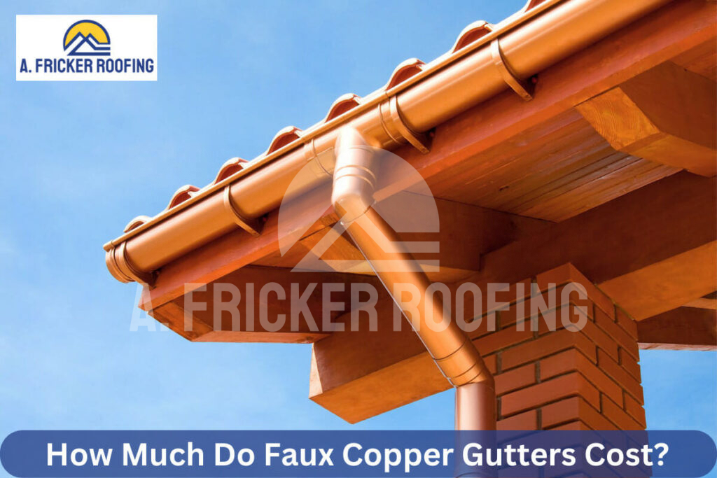Faux copper gutters