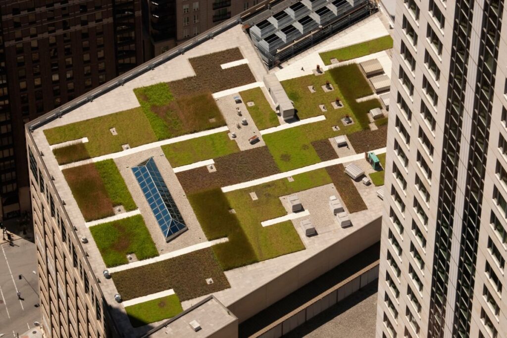 Green falt roofs