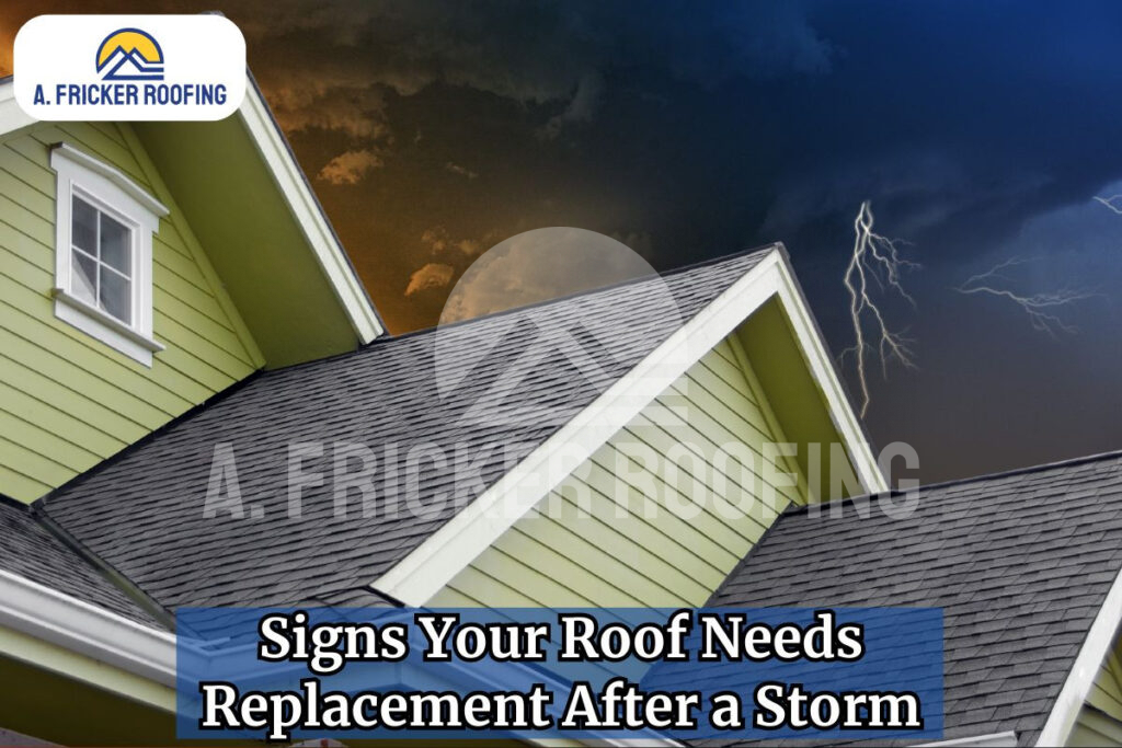 Storm damage roof replacement