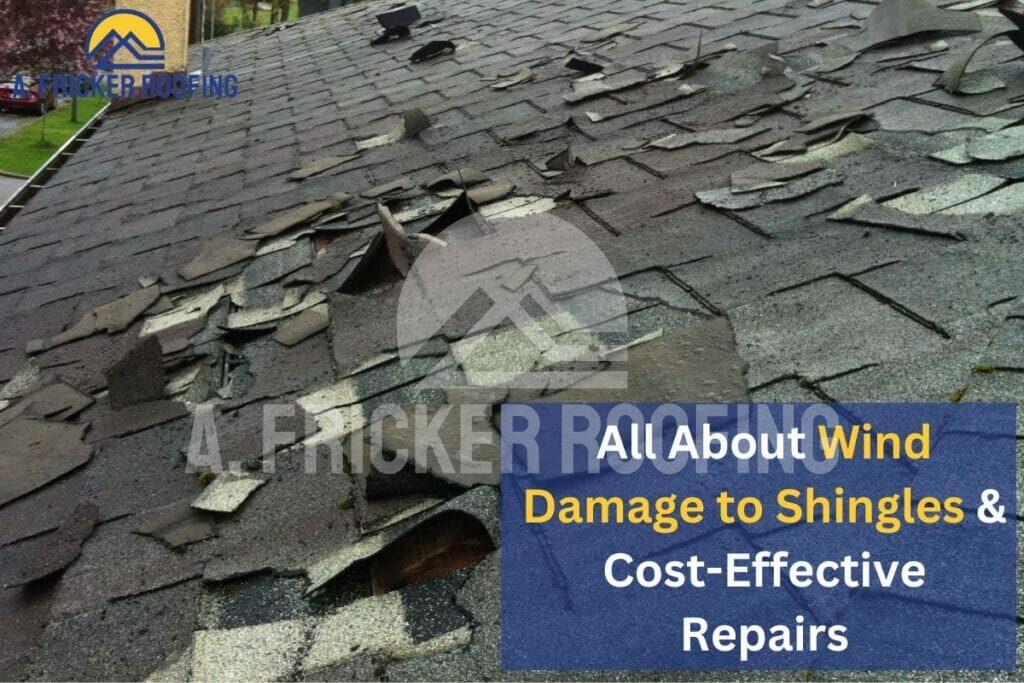 Wind damage to shingles