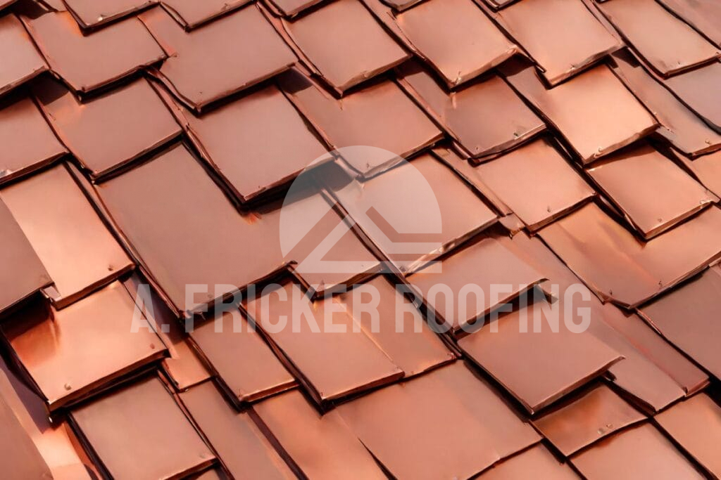 Copper metal roof