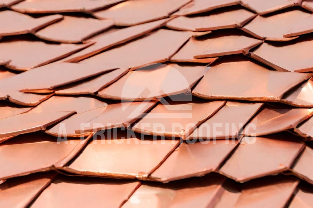 Copper metal roof