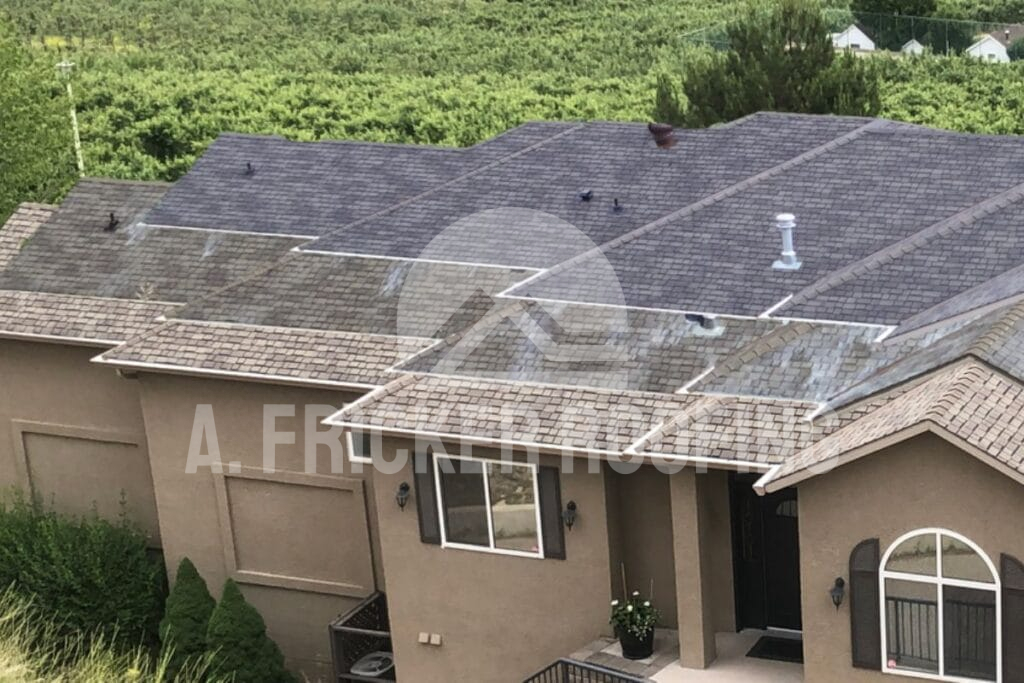 Faded roof shingles