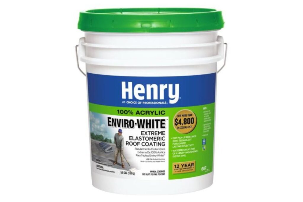 Henry® 687 100% acrylic enviro-white™ extreme elastomeric roof coating