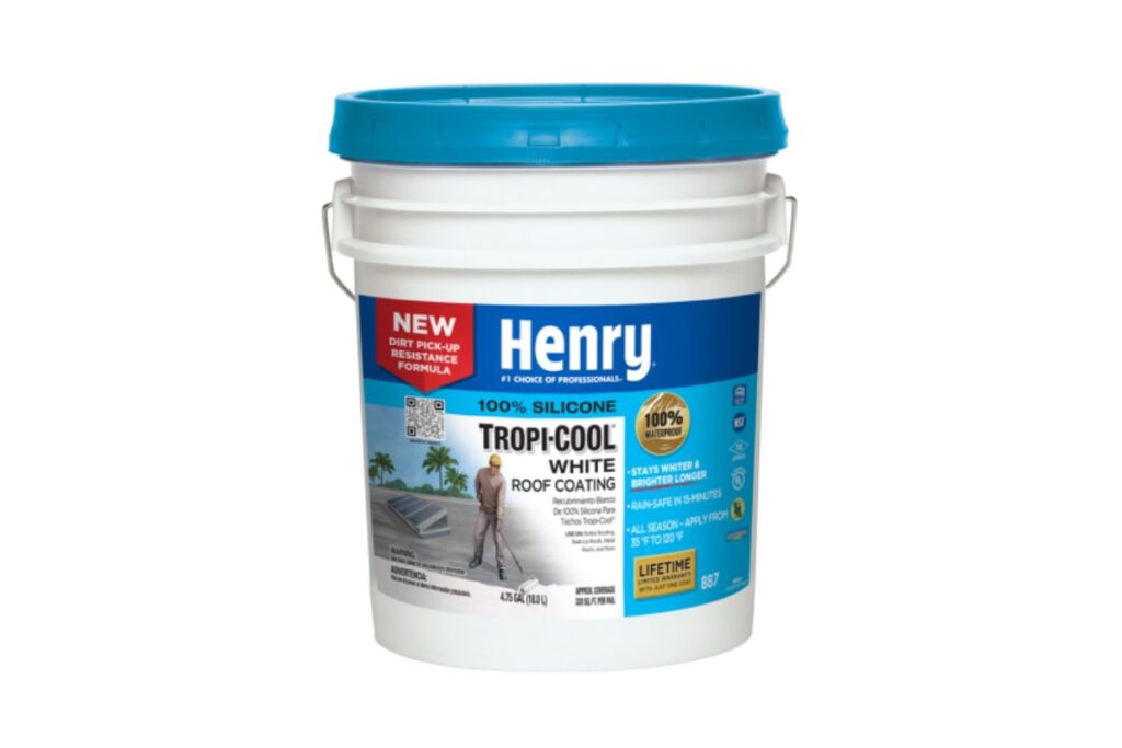 Henry® 887 tropi-cool® 100% silicone white roof coating