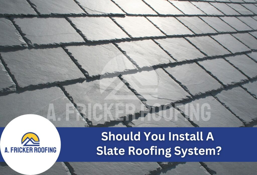 Gray slate roof tiles with weathered texture and overlapping pattern installation