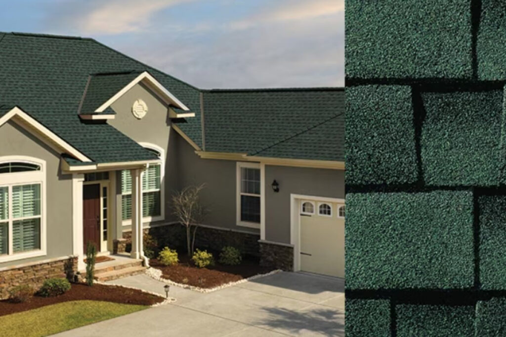 Gaf timberline roof shingle hunter green