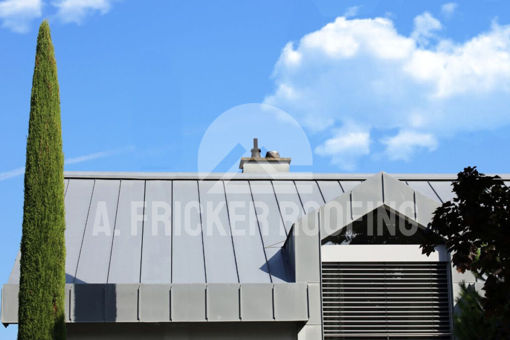 Zinc roof panels