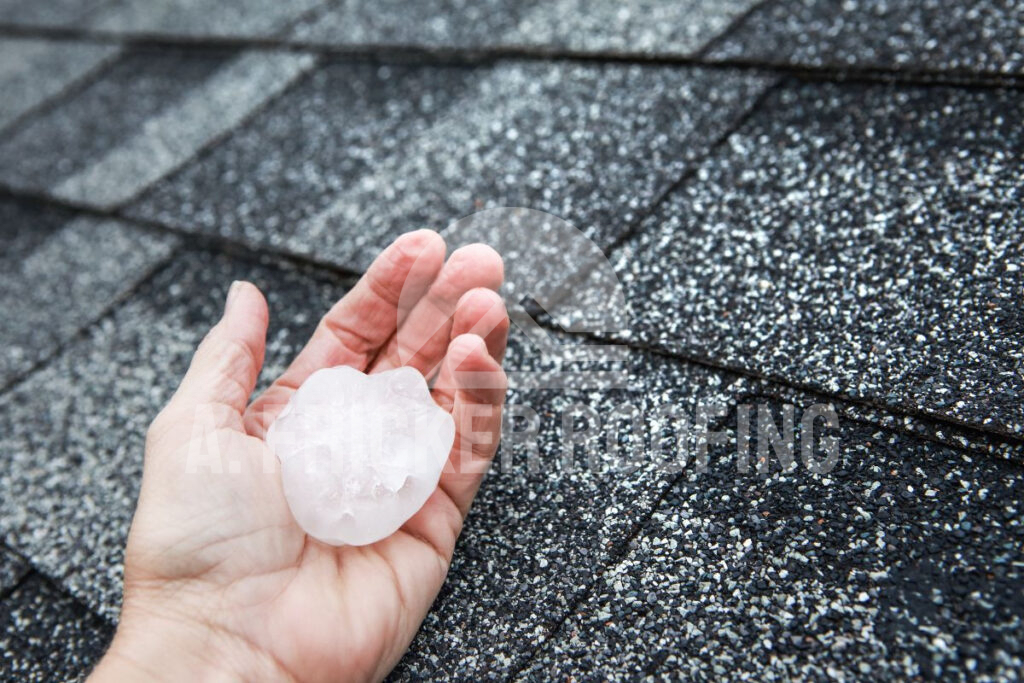 Hail damage roof