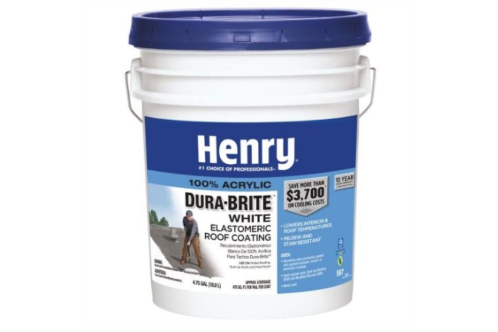 Henry 587 100% acrylic dura-brite™ white elastomeric roof coating