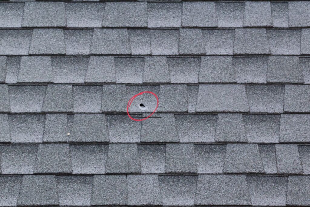 How to patch a bullet hole in the roof