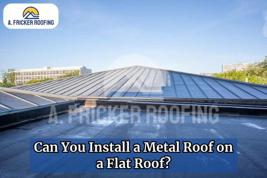 Install a metal roof on a flat roof