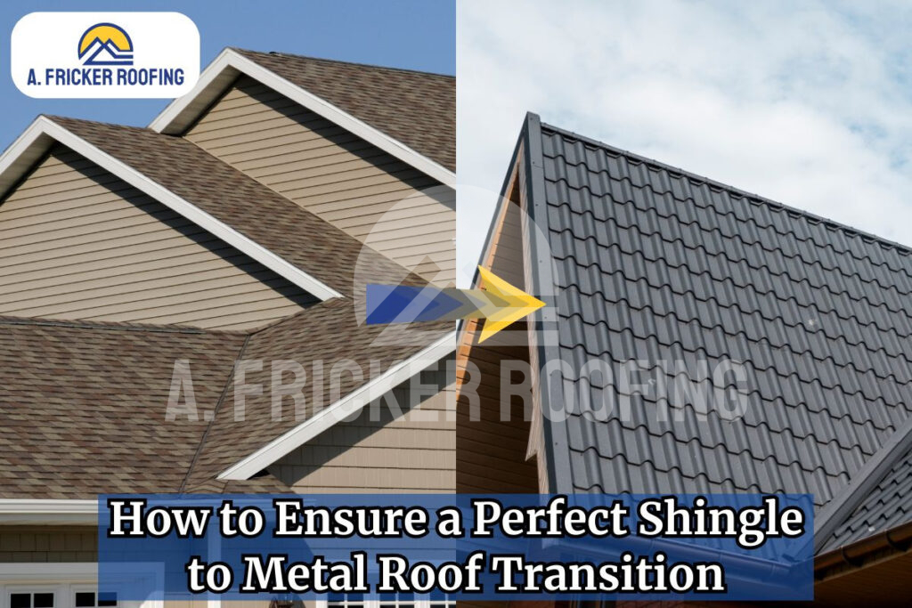Shingle to metal roof transition