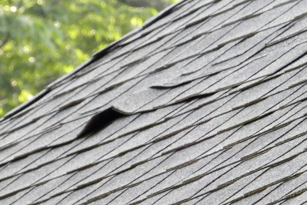 Lifted or curling shingles