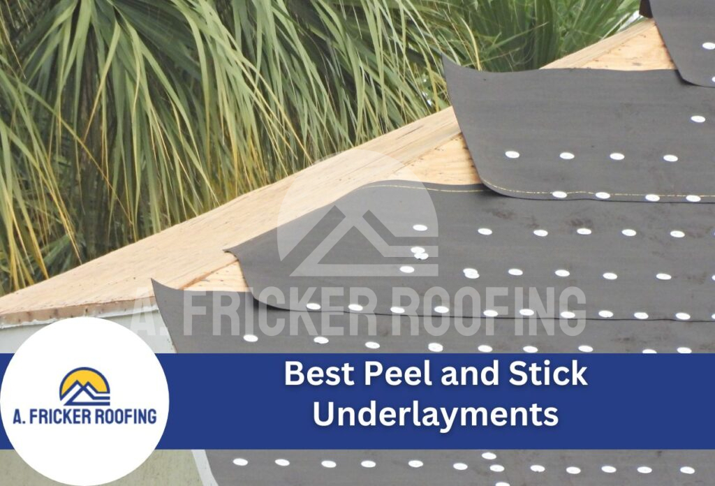 Peel and stick roof underlayment installation on wooden deck with palm plants