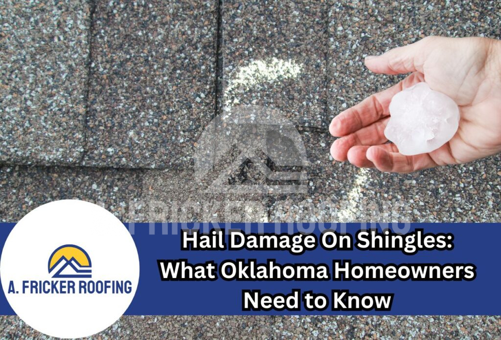 Hail damage on shingles
