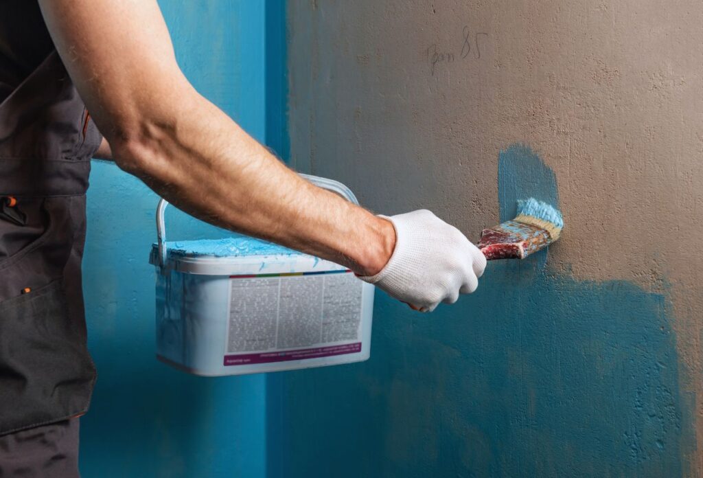 Basement wall waterproofing