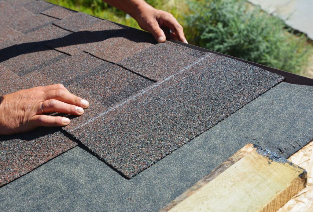 Installing the new asphalt shingles