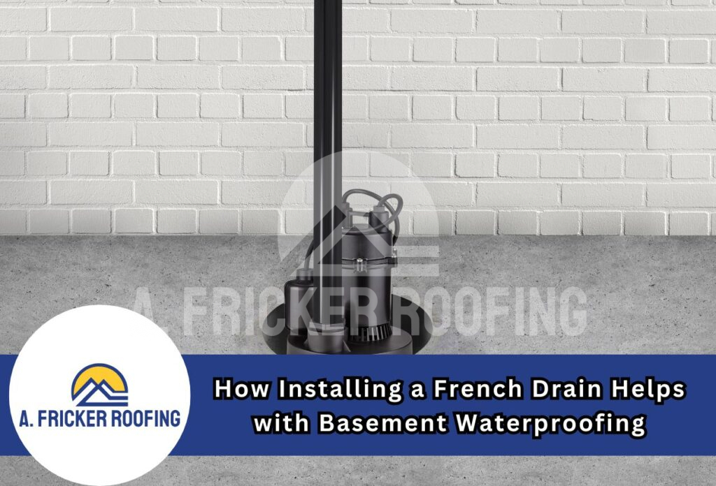 French drain basement waterproofing